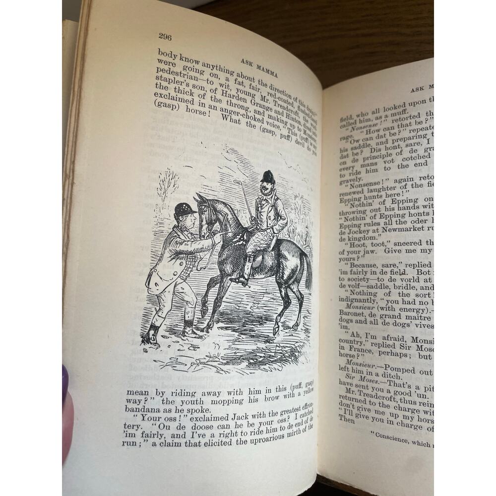 Ask Mamma R.S. Surtees John Leech Illustrated Hardcover 69 Woodcuts Color Plates - Picture 13 of 15